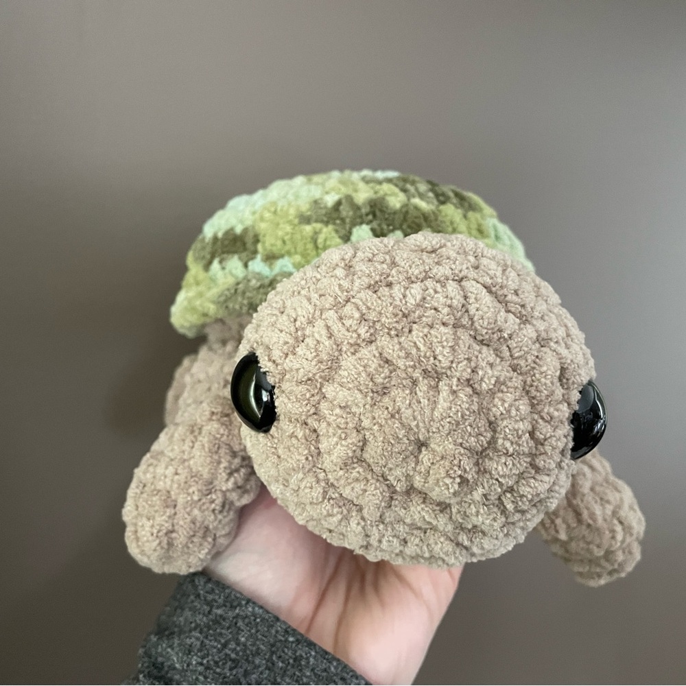 Sea Turtle Plushie Stuffie Amigurumi - Picture 3 of 9